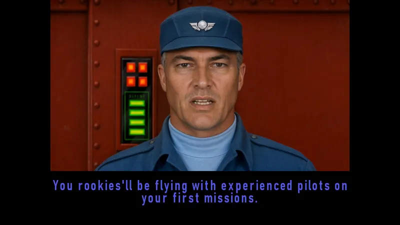 Colonel Halcyon giving a briefing