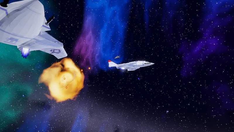 Hornets fighting inside a nebula